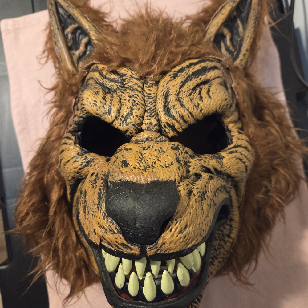 Spirit Halloween Animotion Brown Werewolf Full Mask